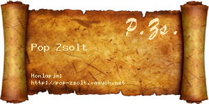 Pop Zsolt névjegykártya